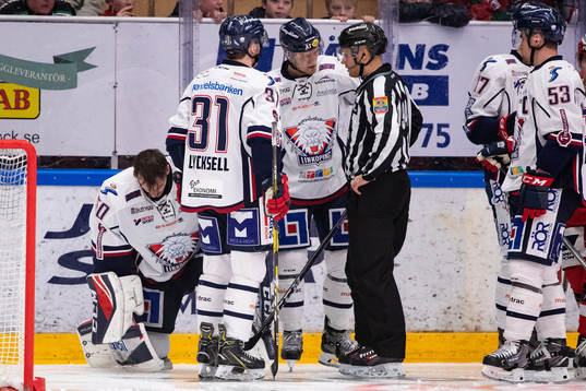 Linköpings målvakt Jonas Gustavsson och Olle Lycksell