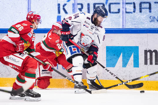 Linköpings Jimmy Andersson och Moras Mathias Bromé och