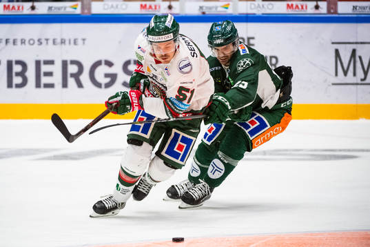 Frölundas Mats Rosseli Olsen och Färjestads Martin