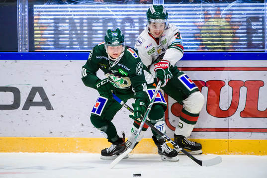Färjestads Marcus Nilsson och Frölundas Jacob Moverare
