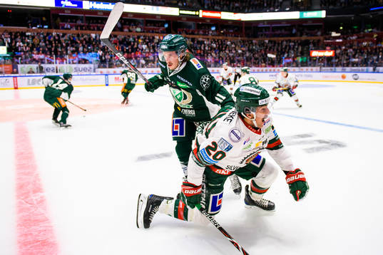 Färjestads Joakim Nygård och Frölundas Joel Lundqvist