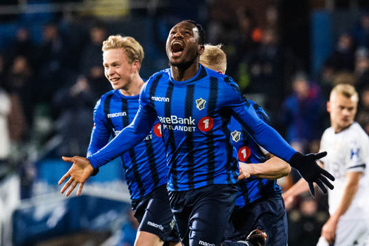 Franck Boli of Stabæk celebrates