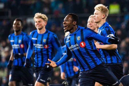 Franck Boli of Stabæk celebrates