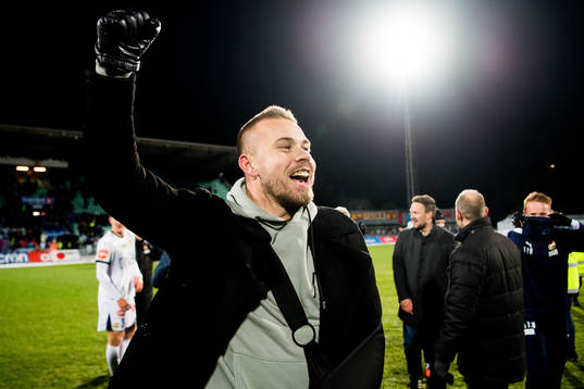 Marcus Pedersen of Strømsgodset celebrates