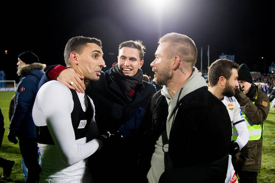 Mustafa "Mos" Abdellaoue and Marcus Pedersen of