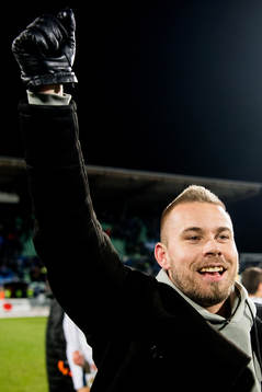 Marcus Pedersen of Strømsgodset celebrates