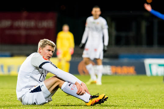 Jonathan Parr of Strømsgodset looks dejected