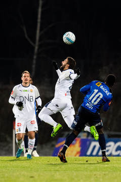 Mounir Hamoud of Strømsgodset and Franck Boli of Stabæk