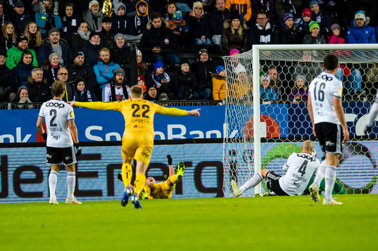 Ulrik Saltnes of Bodø/Glimt celebrates the 0-1 goal