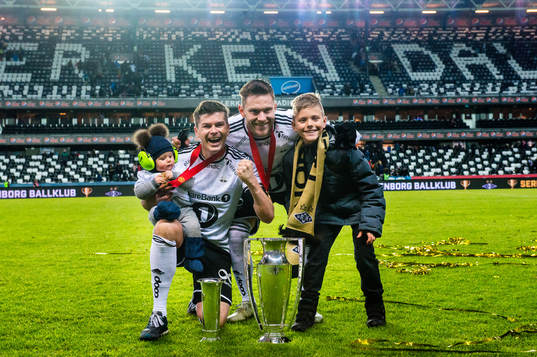 Pål Andre Helland and Matthias Vilhjalmsson of Rosenborg