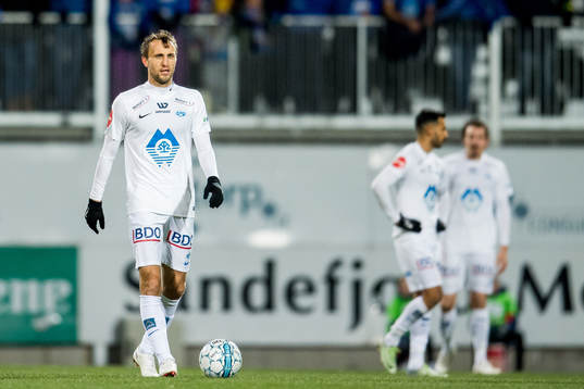 Magnus Eikrem of Molde looks dejected