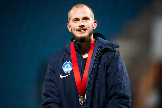 Eirik Hestad of Molde with his silver medal