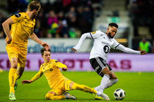 Håkon Evjen of Bodø/Glimt and Samuel Adeniyi Adegbenro of