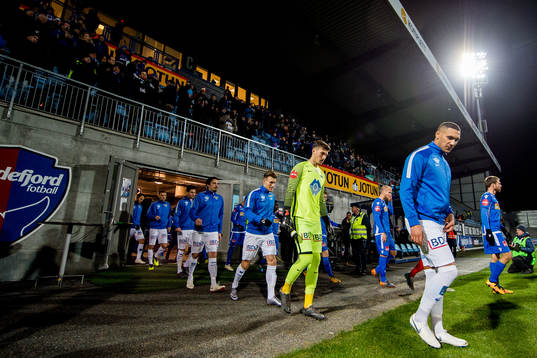 Goalkeeper Andreas Linde and Ruben Gabrielsen of Molde