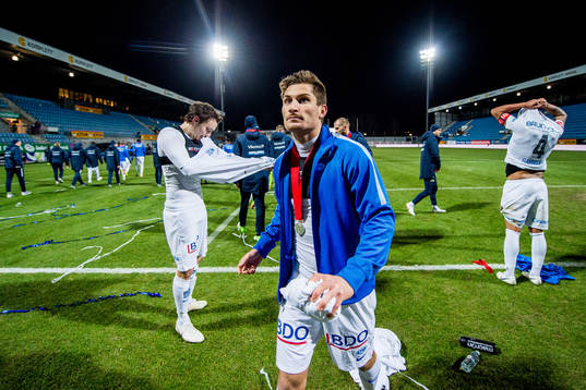 Kristoffer Haugen of Molde with his silver medal