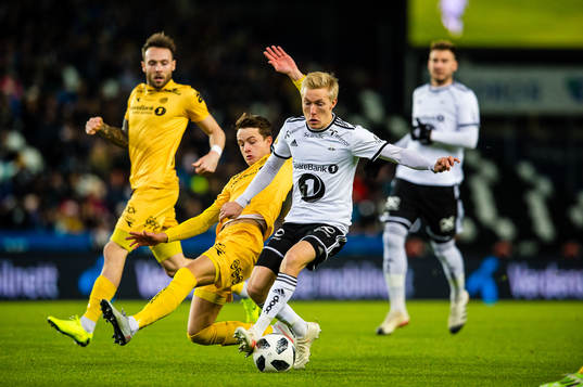 Håkon Evjen of Bodø/Glimt and Birger Solberg Meling of