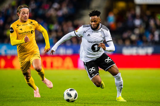 Patrick Berg of Bodø/Glimt and Samuel Adeniyi Adegbenro of