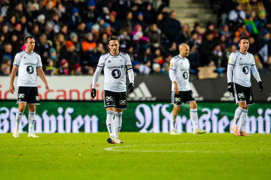 Mike Lindemann Jensen of Rosenborg looks dejected