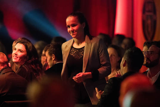 Guro Reiten is awarded the prize as player of the year in