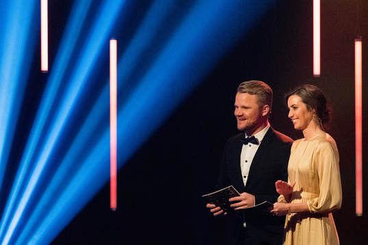 Jonas Bergh-Johnsen and Susanne Wergeland, TV hosts