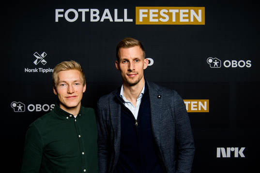 Birger Meling and goalkeeper André Hansen of Rosenborg