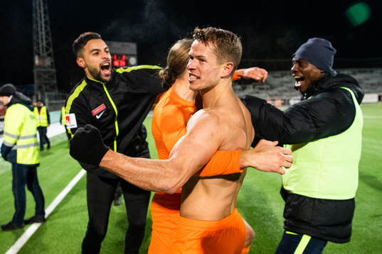 AFC Eskilstunas Bajram Ajeti jublar