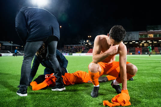 AFC Eskilstunas spelare jublar