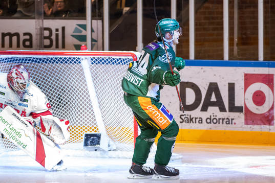 Färjestads Michael Lindqvist jublar