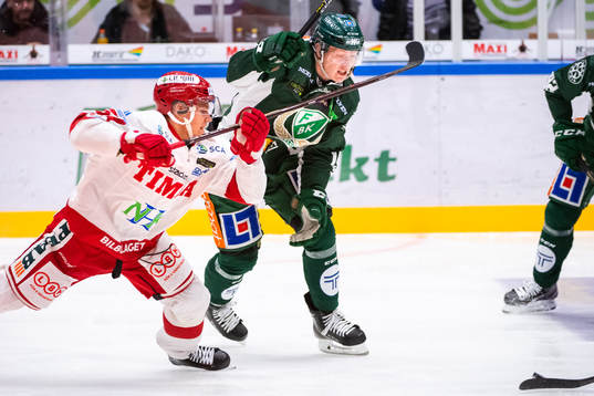 Timrås Anton Wedin och Färjestads Johan Ivarsson