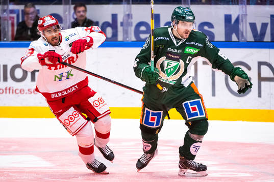 Timrås Jeremy Boyce och Färjestads Mikael Wikstrand