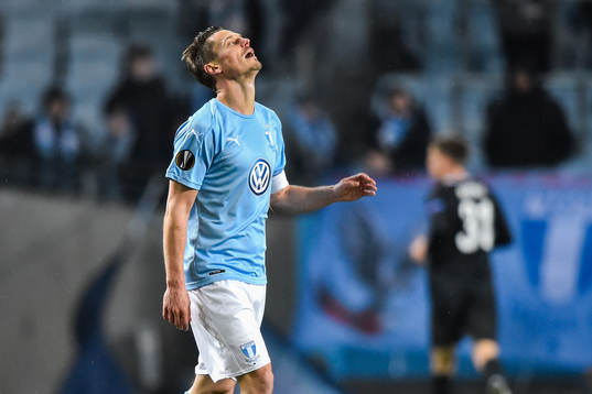 Markus Rosenberg of Malmö FF looks dejected