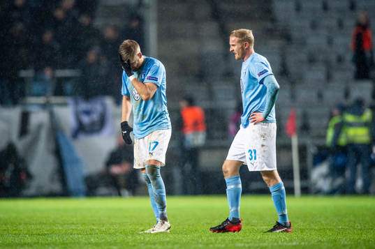 Rasmus Bengtsson and Franz Brorsson of Malmö FF looks