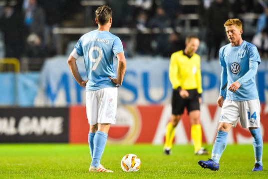 Markus Rosenberg of Malmö FF and Anders Christiansen of