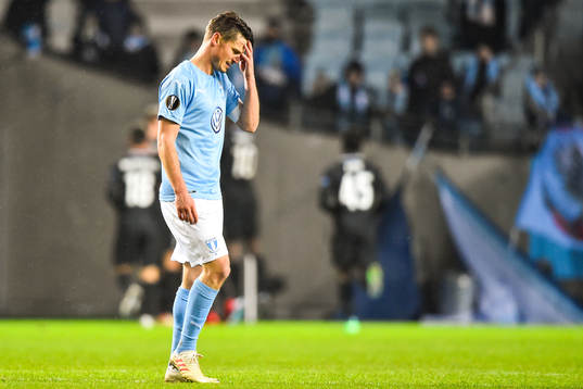 Markus Rosenberg of Malmö FF looks dejected