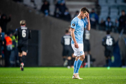 Markus Rosenberg of Malmö FF looks dejected