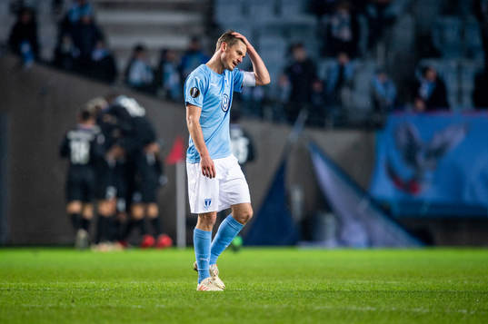 Markus Rosenberg of Malmö FF looks dejected