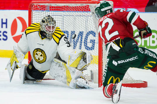Frölundas Patrik Carlsson skjuter avgörande 1-0 målet