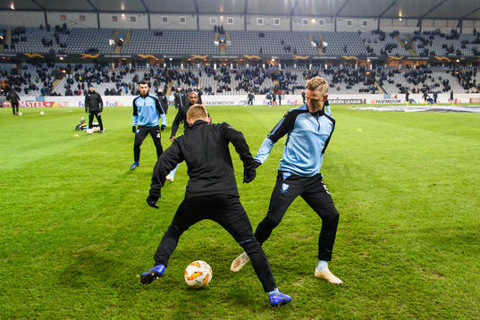 Sören Rieks and Anders Christiansen of Malmö FF