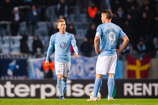 Anders Christiansen and Markus Rosenberg of Malmö FF looks