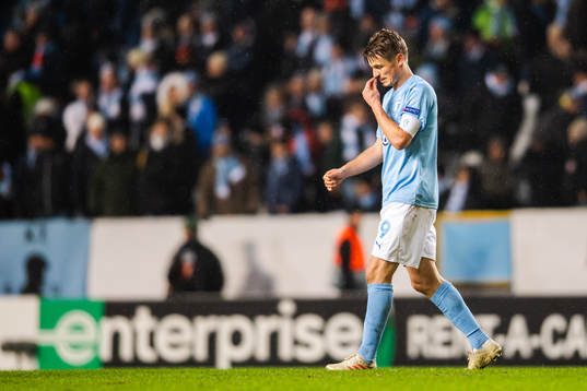 Markus Rosenberg of Malmö FF looks dejected