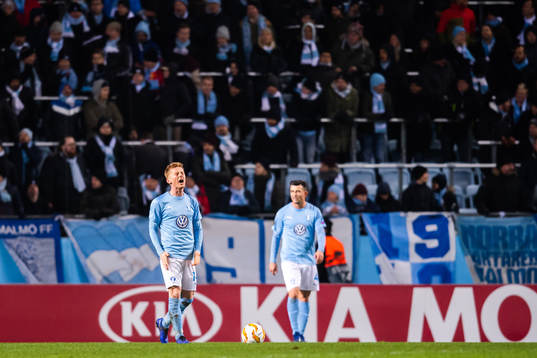 Anders Christiansen looks dejected