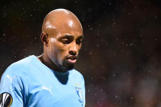 Fouad Bachirou of Malmö FF looks dejected