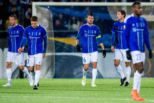 Joachim Thomassen of Sarpsborg 08 looks dejected