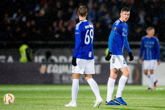 Jørgen Strand Larsen of Sarpsborg 08 looks dejected
