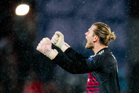 Goalkeeper Loris Karius of Besiktas celebrates at the final