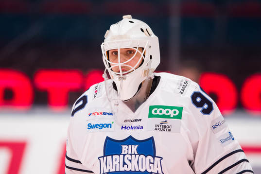 Karlskogas målvakt Olle Eriksson Ek