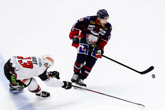 Malmö Redhawks Nichlas Hardt och Linköpings Derek Roy