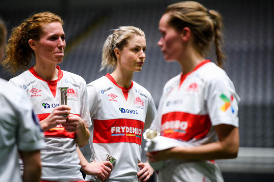 Ingrid Marie Karlsen Spord of Sandviken looks dejected