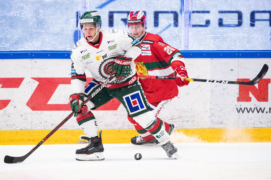 Frölundas Max Friberg och Moras Nils Carnbäck