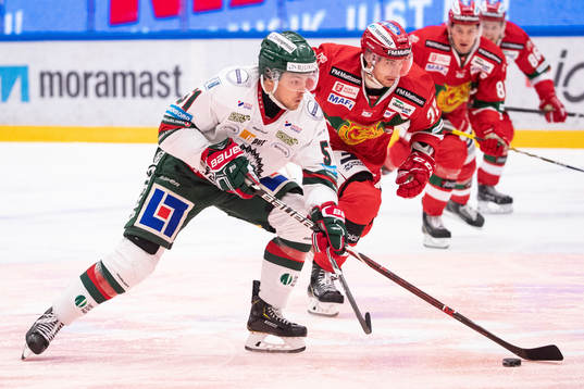 Frölundas Mats Rosseli Olsen och Moras Michael Keränen